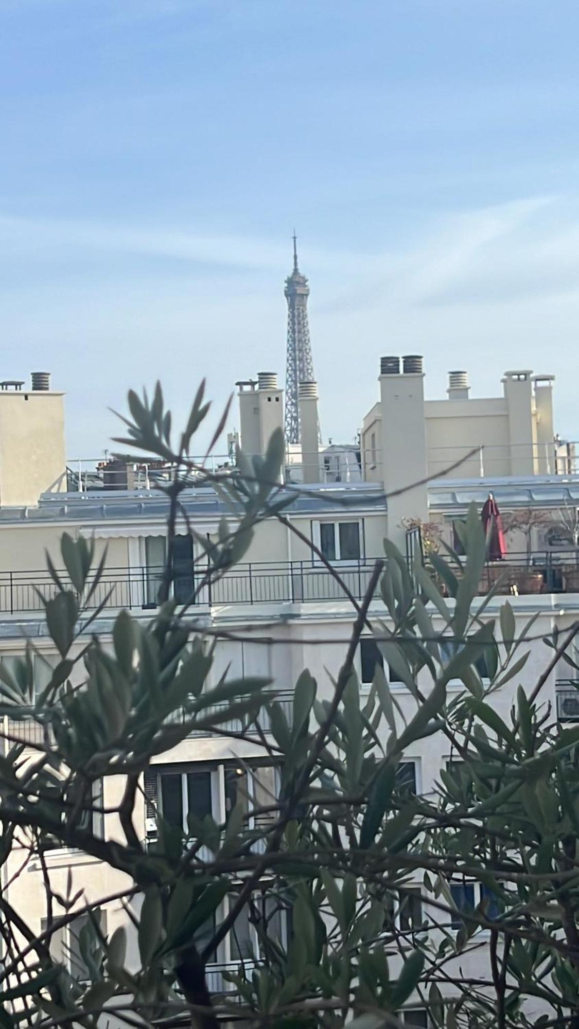 Appart Terrasse Vue Tour Eiffel Paryż Zewnętrze zdjęcie